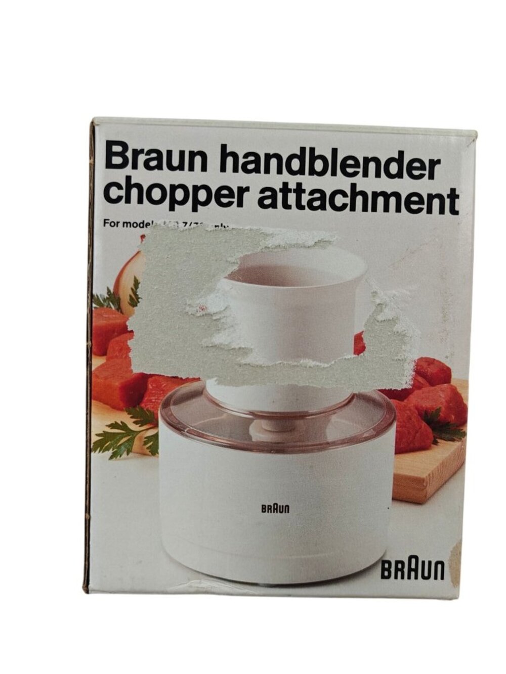 Braun Hand Blender Chopper Attachment CA1 For MR 7/72 Models Compact Almond